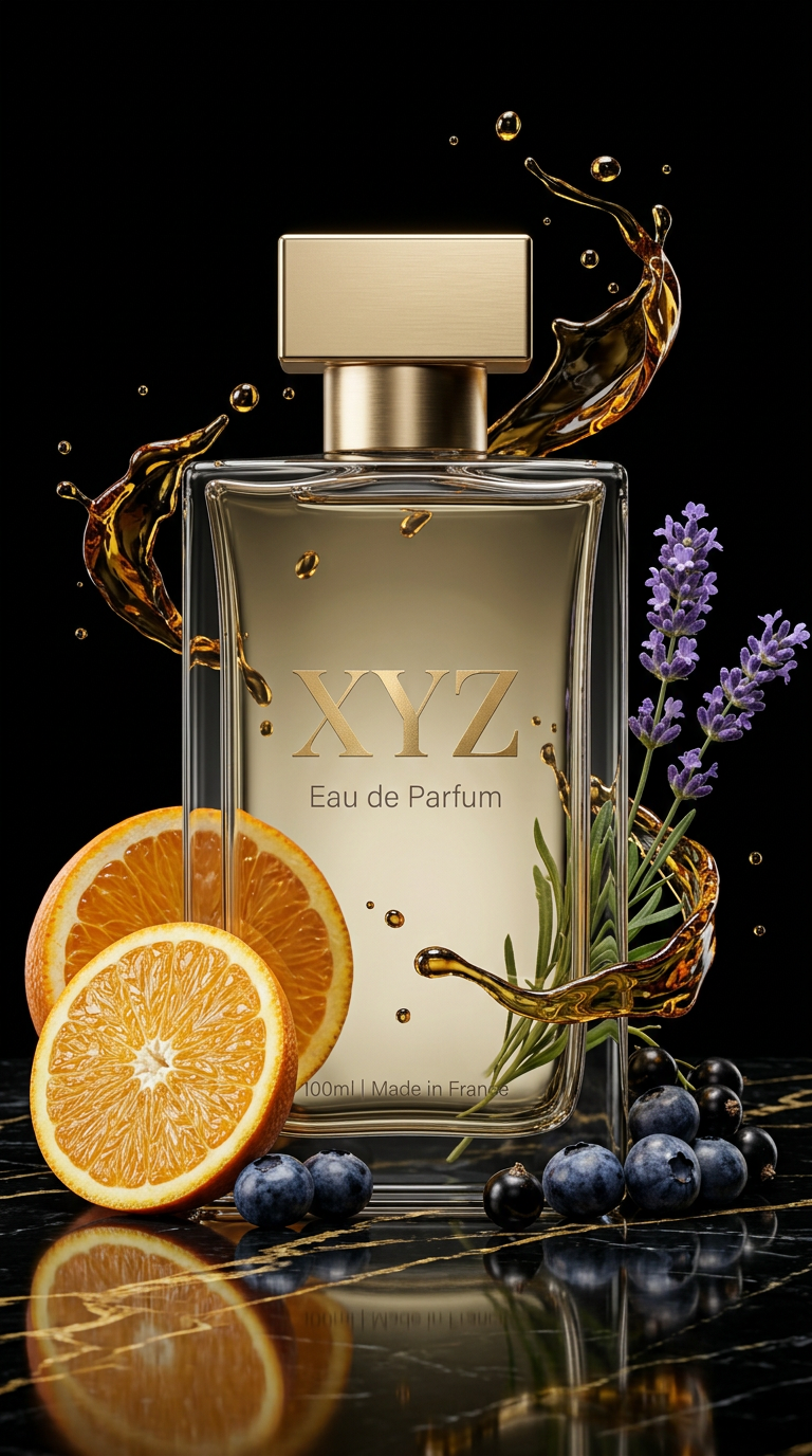 AI-generated perfume product photograph